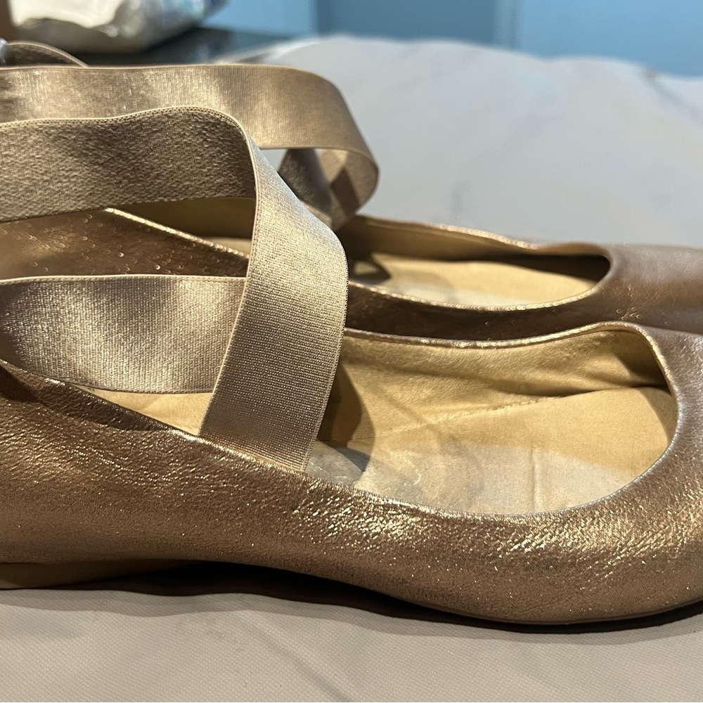 Jessica Simpson Mandalaye Women's Leather Ballet Flats 8